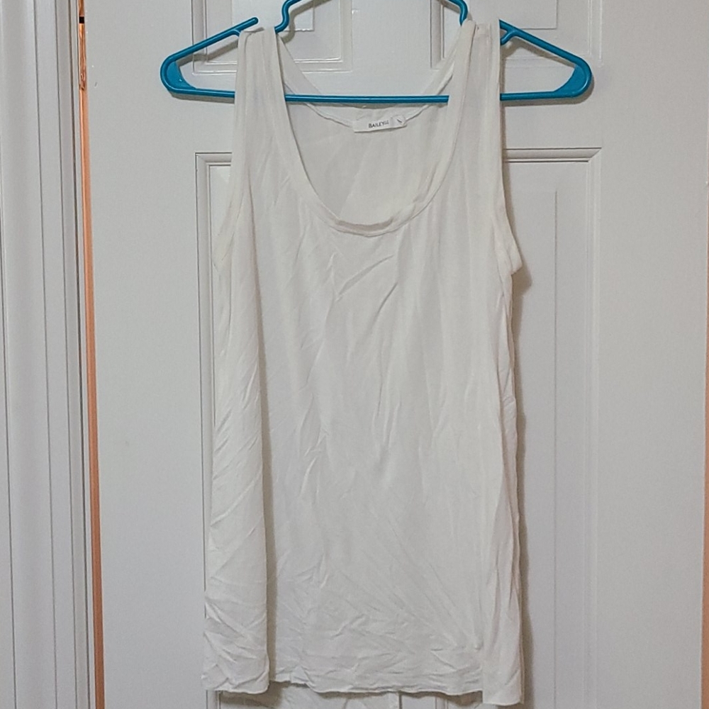 Cream open back tank
